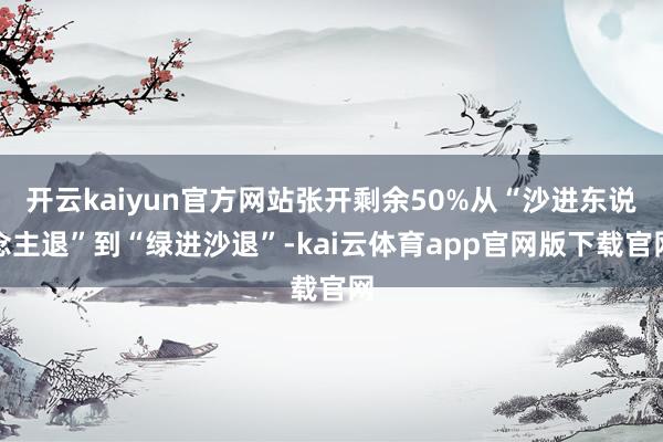 开云kaiyun官方网站张开剩余50%从“沙进东说念主退”到“绿进沙退”-kai云体育app官网版下载官网